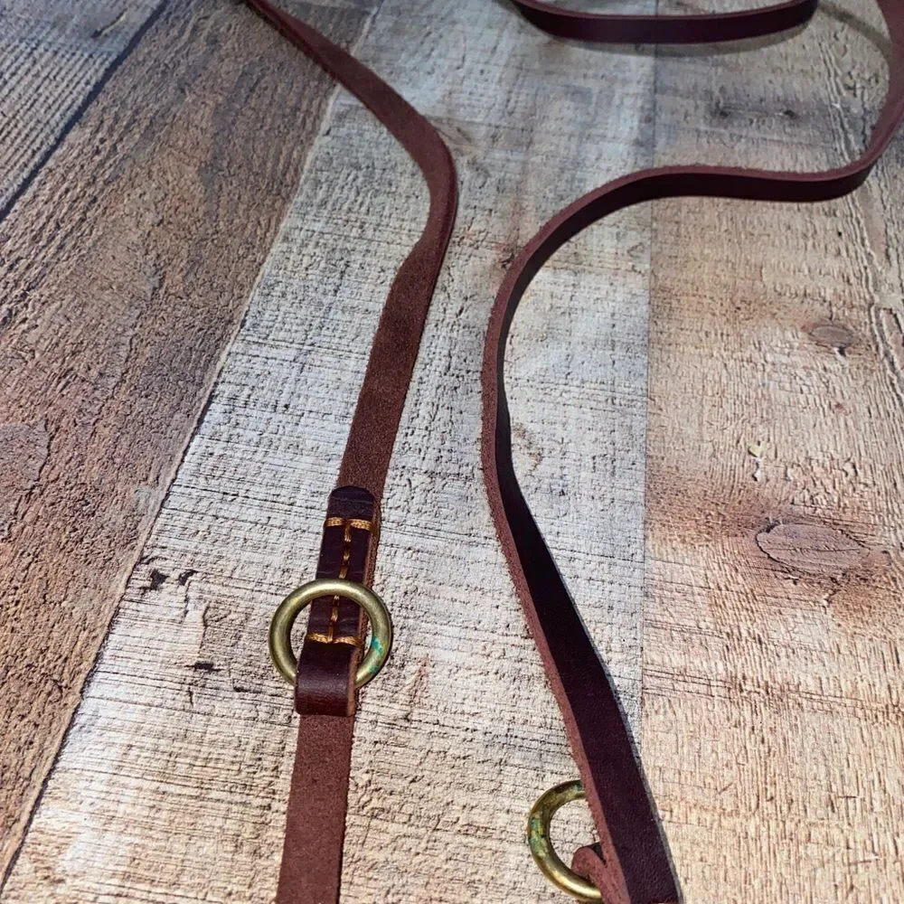 Dog Leash‎ Multifunctional Genuine Leather Hands Free Long Training Pet Leash